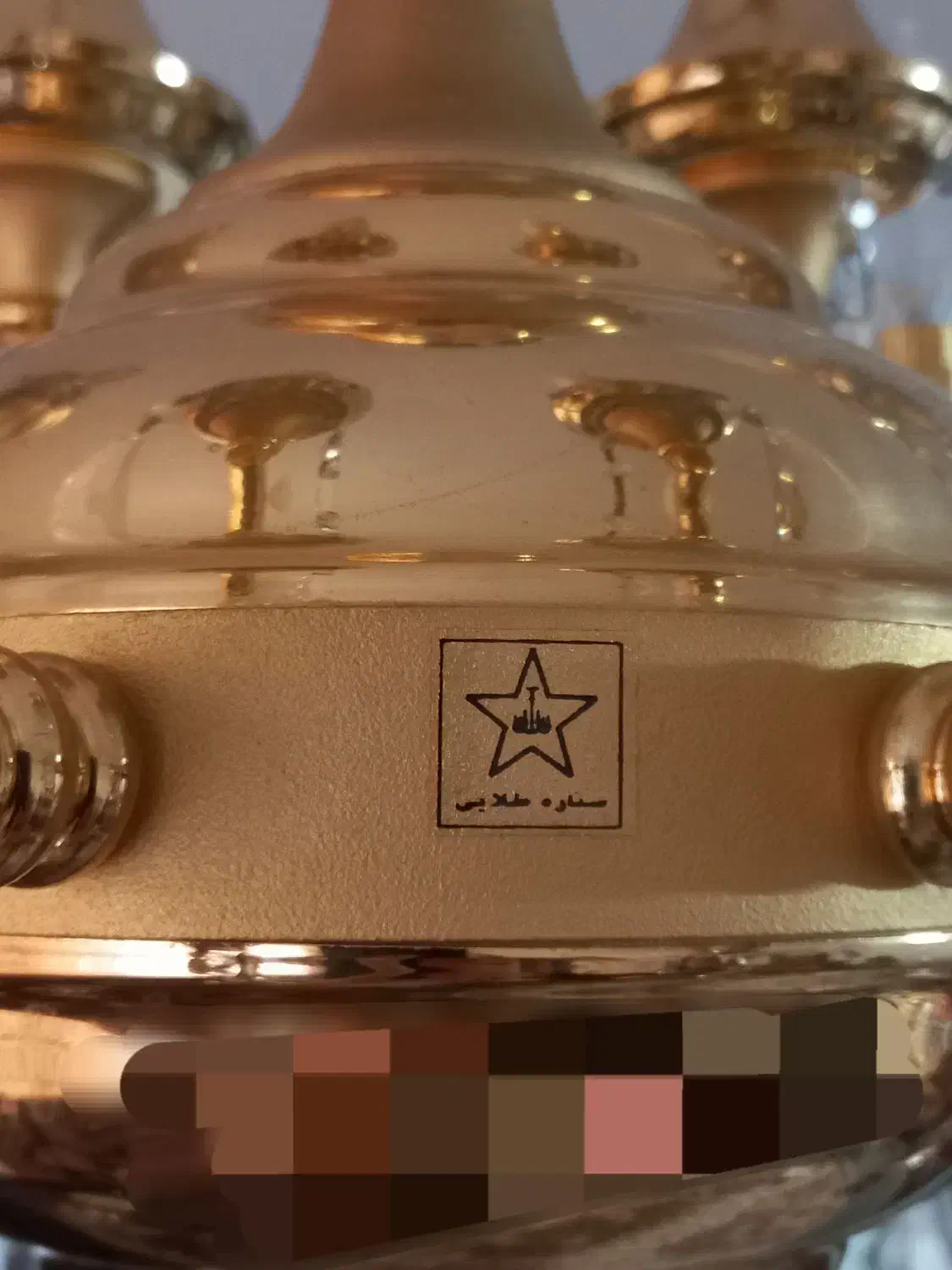 لوستر ستاره طلایی|لوستر و چراغ آویز|تبریز, |دیوار