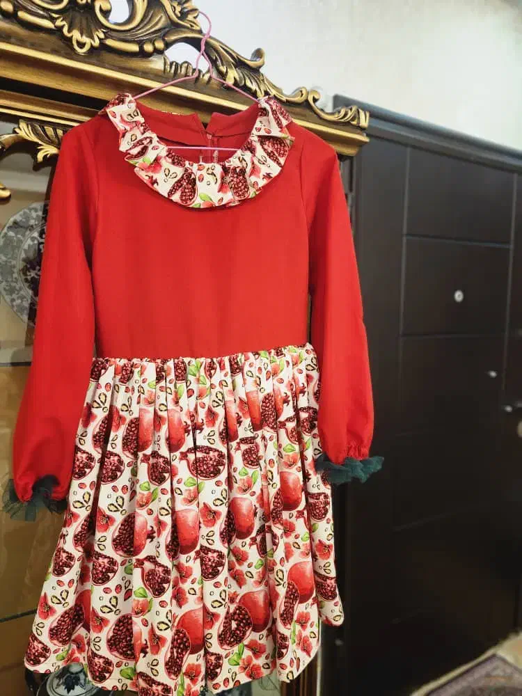 لباس یلدا دختر بچه|لباس|خوی, |دیوار