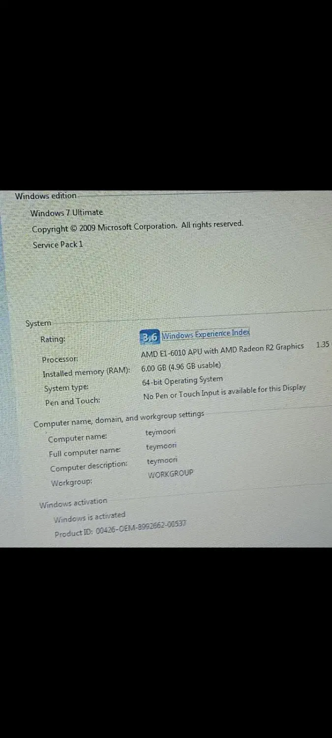 لب تاپ لنوو|رایانه همراه|تربت جام, شهرک آزادگان|دیوار