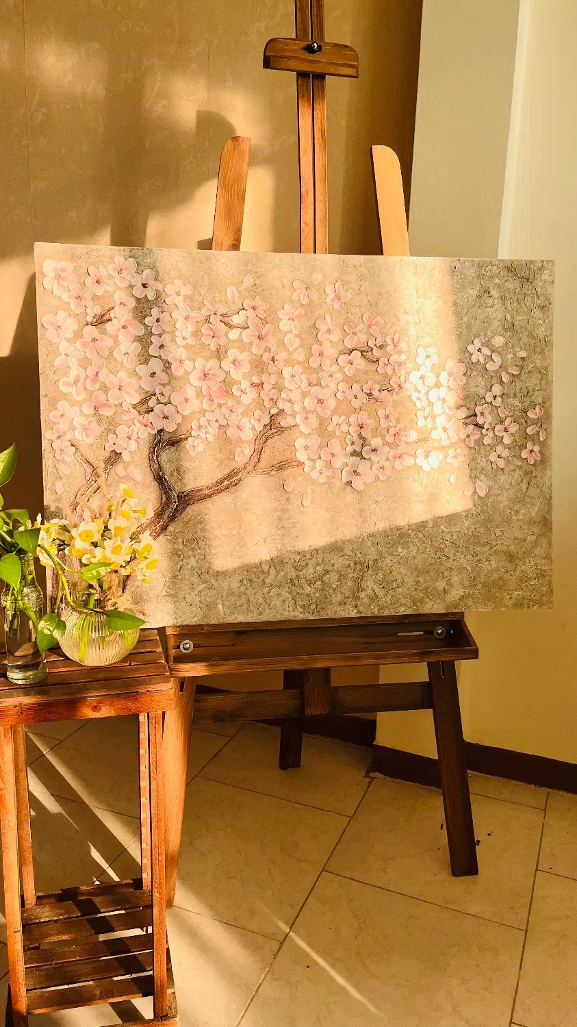 تابلو دکوراتیو برجسته با طرح شکوفه گیلاس|تابلو، نقاشی، عکس|فردیس, خیام غربی|دیوار