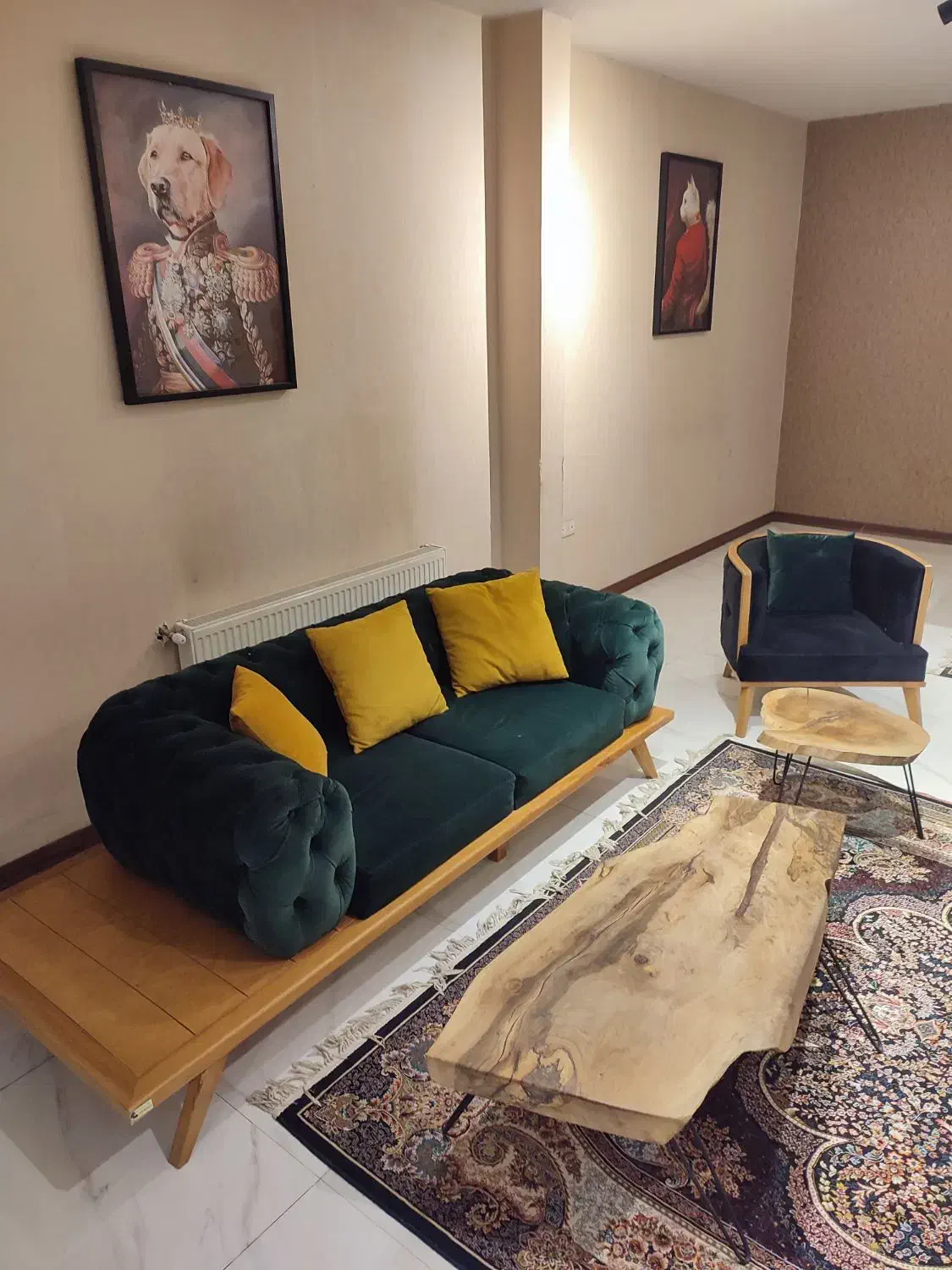 مبل نیم ست پنج نفره|مبلمان خانگی و میز عسلی|شهریار, کردزار|دیوار