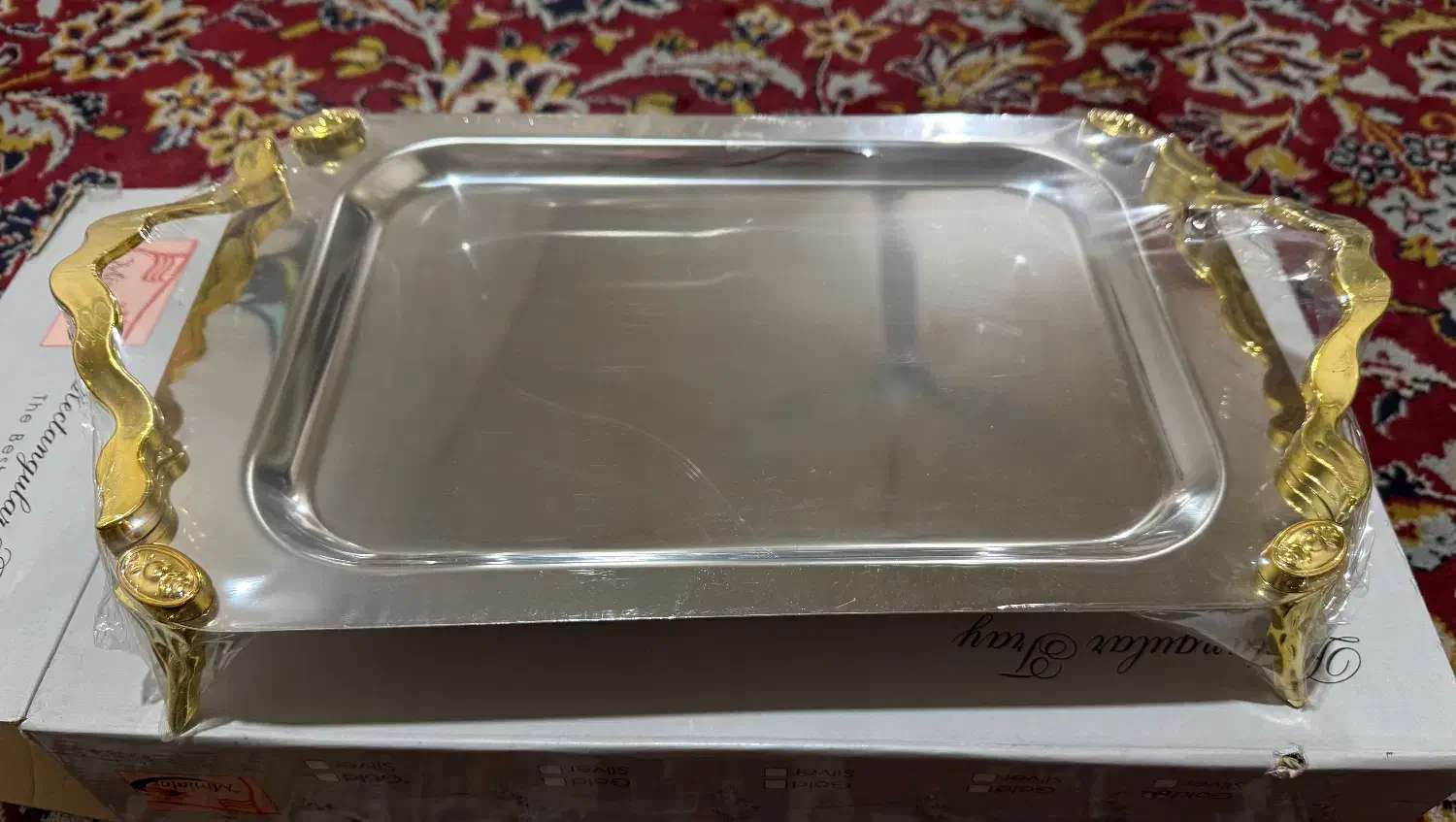 سینی لاکچری پذیرایی|ظروف سرو و پذیرایی|اصفهان, شهرک گل نرگس|دیوار