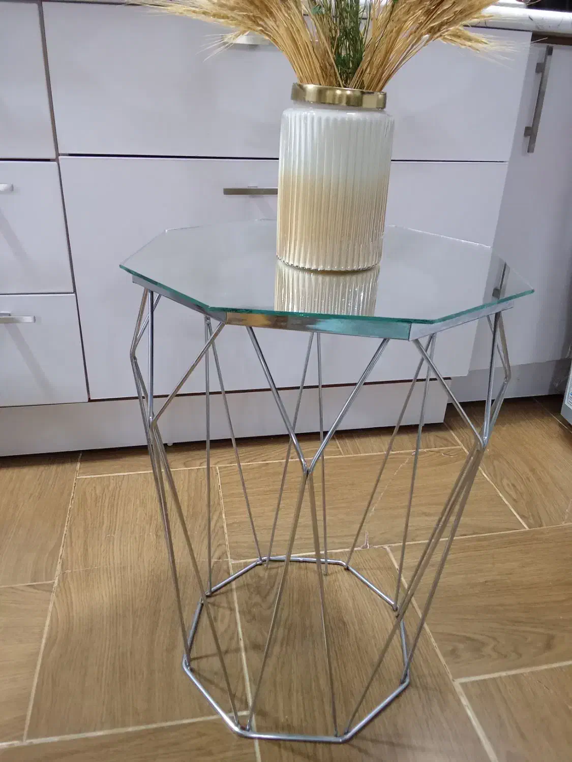 میز فلزی صفحه آیینه سالم|مبلمان خانگی و میز عسلی|پیربازار, |دیوار