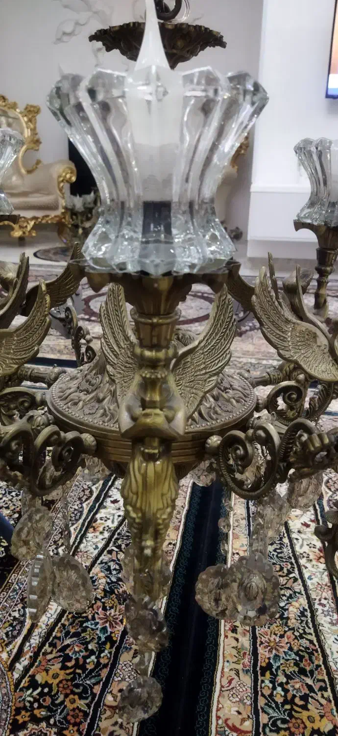 لوستر برنز مدل فرشته|لوستر و چراغ آویز|اسلام‌شهر, باغ فیض|دیوار