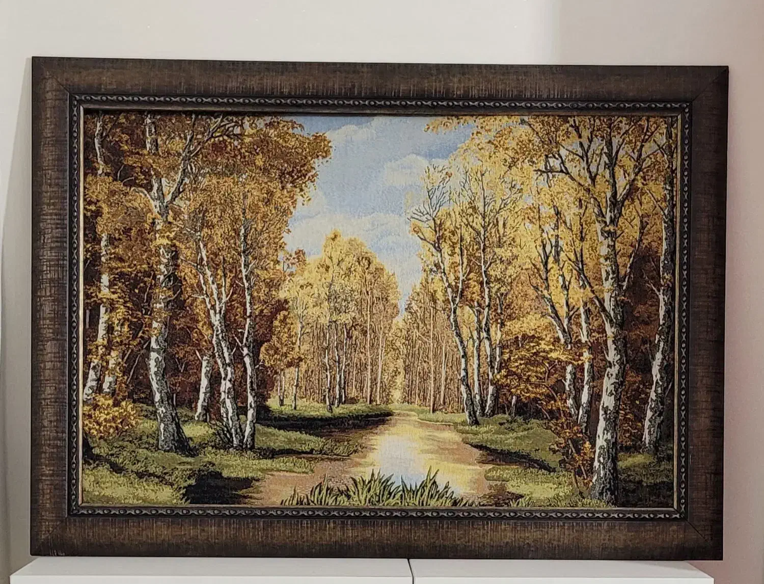 تابلو پاییزه|تابلو فرش|آبیک, |دیوار