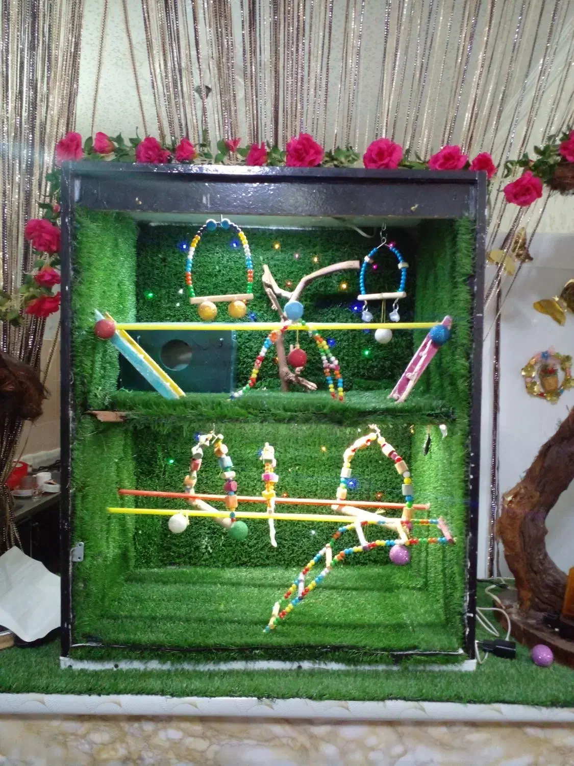 سلام قفس شیک خوشکل دوطبقه|لوازم جانبی حیوانات|مرند, |دیوار