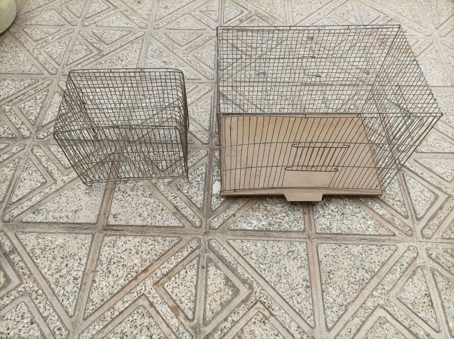 دو تا قفس بزرگ و کوچیک به همراه کاور|لوازم جانبی حیوانات|الوند, |دیوار