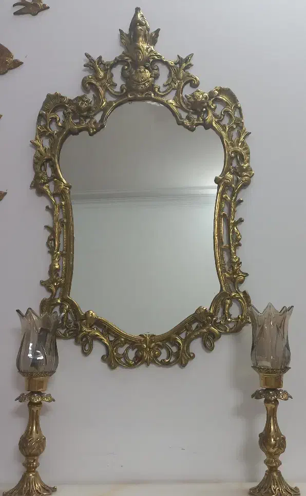 آیینه کنسول برنج|بوفه، ویترین، کنسول|بروجرد, |دیوار