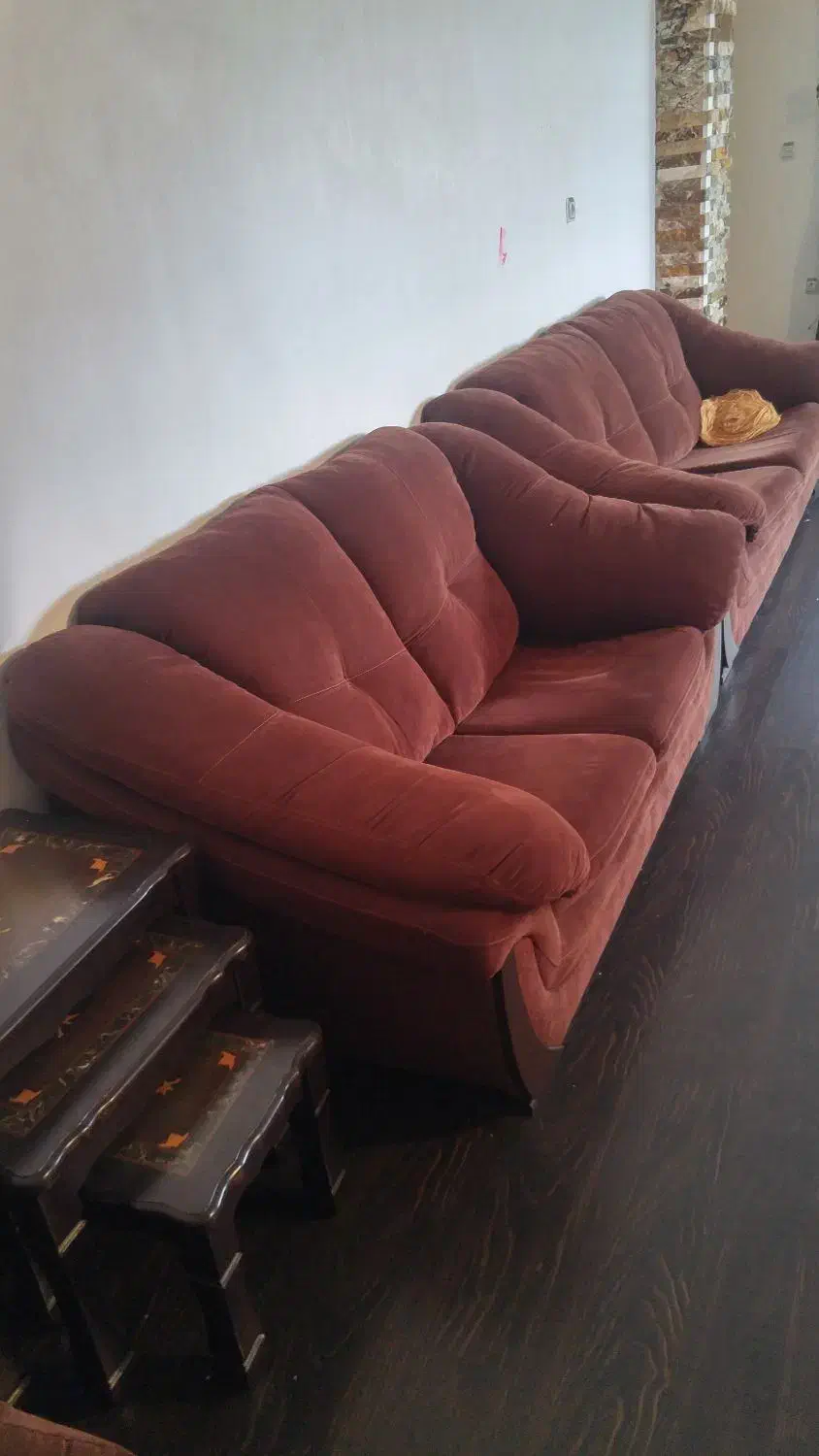 مبل راحتی 7نفره با 3میز عسلی و 1میز بزرگ|مبلمان خانگی و میز عسلی|قائمشهر, |دیوار