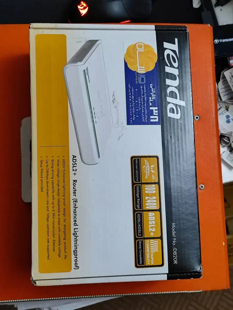 مودم روتر +ADSL2 و باسیم تندا مدل D820R|مودم و تجهیزات شبکه|شیراز, وصال|دیوار