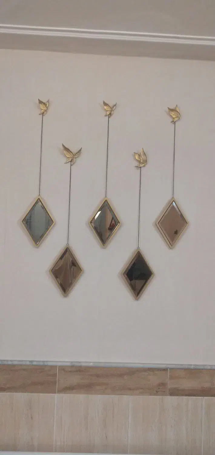 آینه دکوری دیواری لوزی|آینه|قم, نیروگاه|دیوار