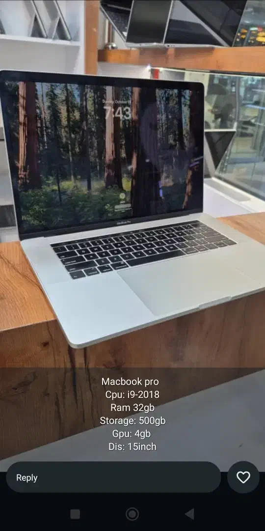 macbook pro 2015 مک بوک پرو|رایانه همراه|اهواز, طالقانی|دیوار