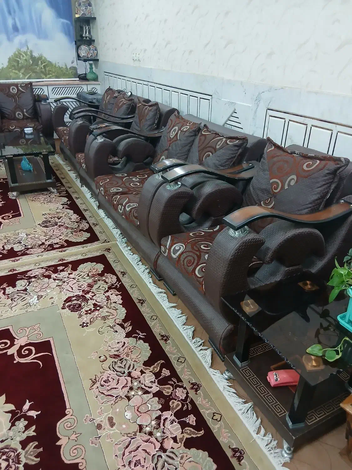 مبل راحتی ۹ نفره|مبلمان خانگی و میز عسلی|خمینی‌شهر, |دیوار