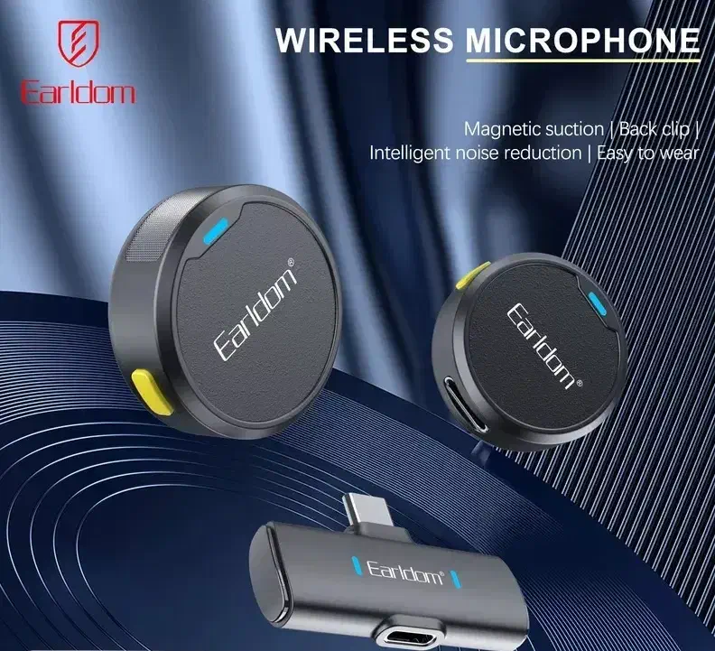 میکروفن حرفه ای بی سیم یقه ای ارلدام|لوازم جانبی موبایل و تبلت|قم, نیروگاه|دیوار