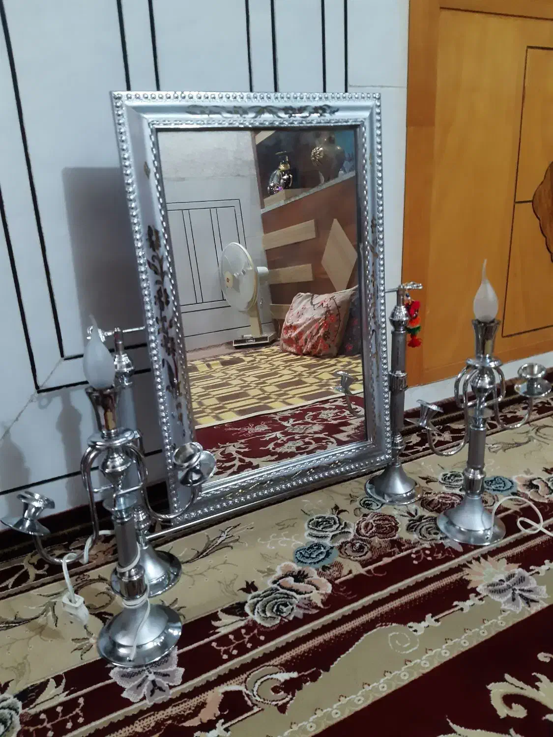 آینه شمعدان نو نو|صنایع دستی و سایر لوازم تزئینی|خمینی‌شهر, |دیوار