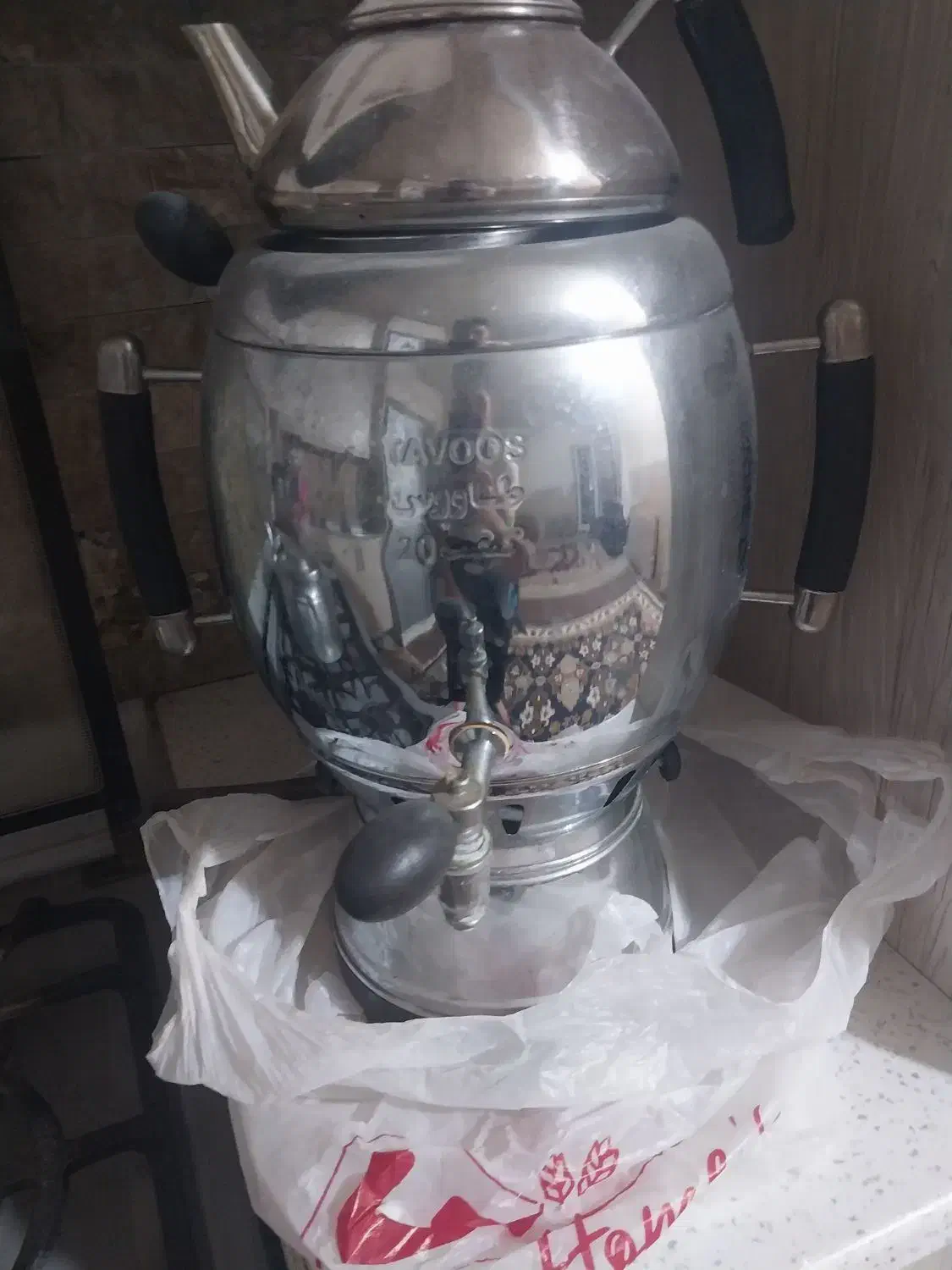 سماورگازی طاووس استیل درحده نو|سماور، چایساز، قهوهساز|ورامین, ورامین|دیوار