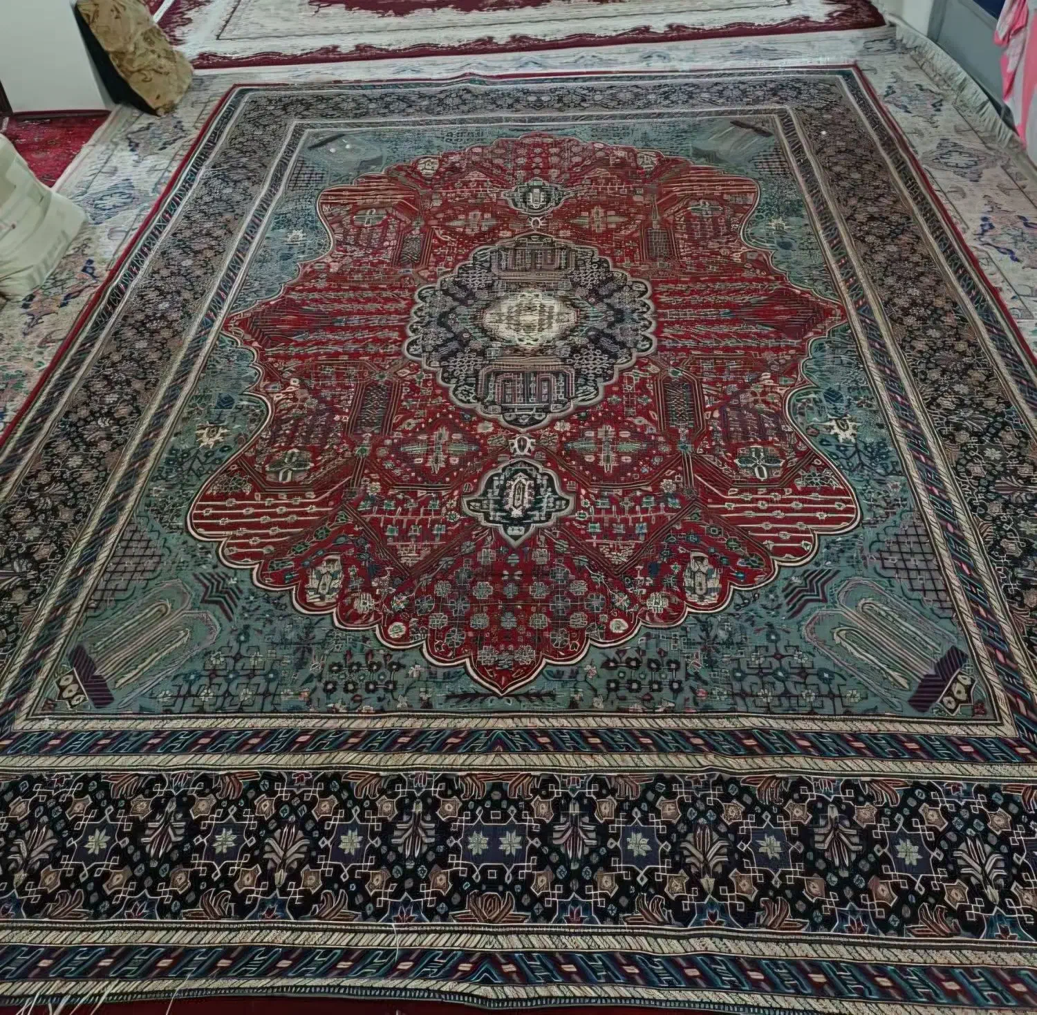 قالی|فرش|آباده, |دیوار