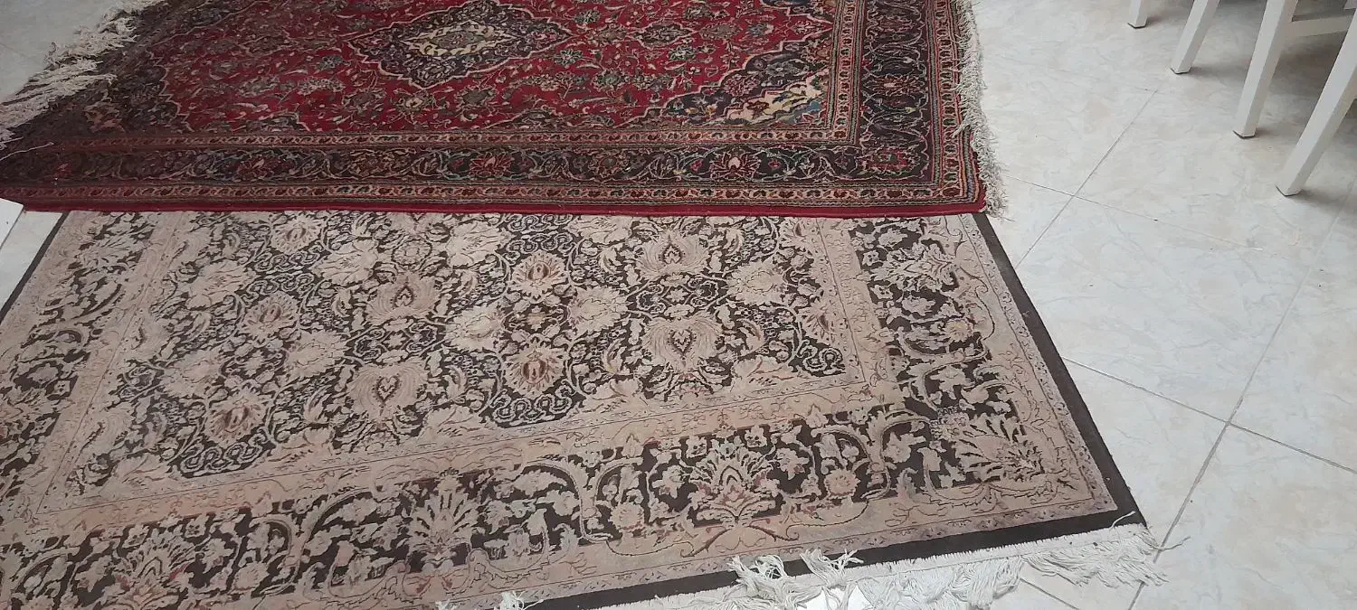 دو تخته فرش دستباف ۴ متری قرمز و ماشینی۶ متری|فرش|لاهیجان, رجایی|دیوار