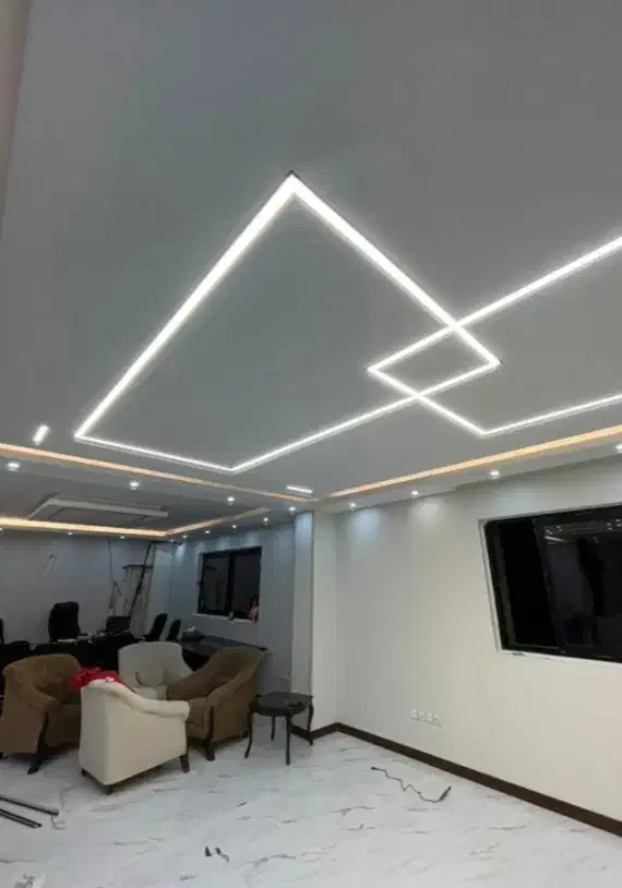 اجرای کناف لاین نوری و دورباکس ساده و نور مخفی|خدمات پیشه و مهارت|جوانرود, |دیوار