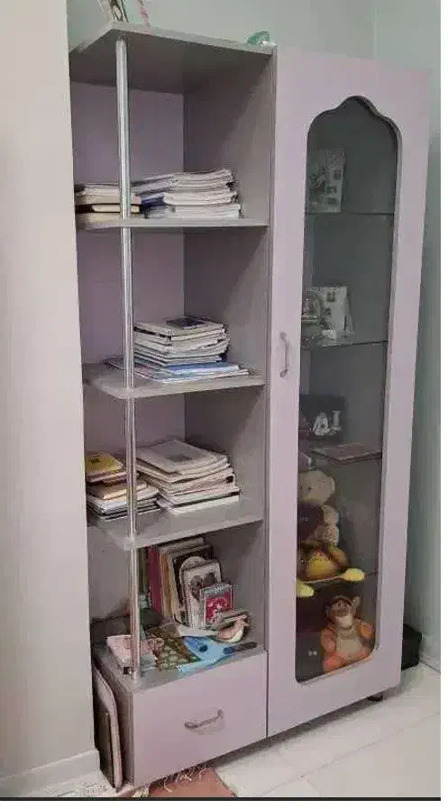 تخت نوجوان و ویترین (بوفه)|تخت و سرویس خواب|خمین, |دیوار