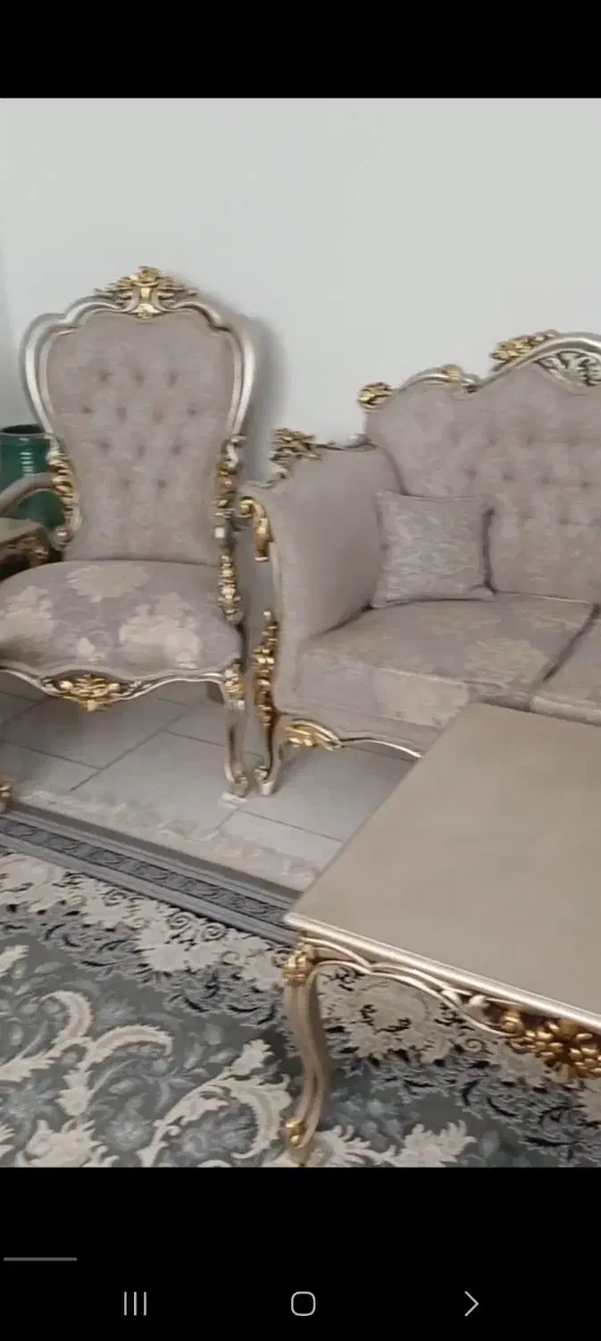 مبل سلطنتی ۹ نفره|مبلمان خانگی و میز عسلی|شهریار, فرارت|دیوار