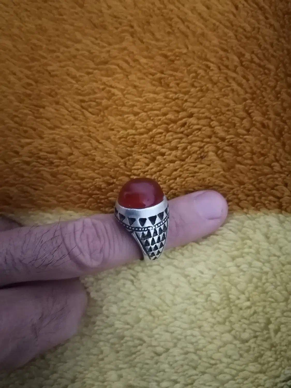 فروش انگشتر نقره قدیمی دست ساز با سنگ یمن خراسانی|جواهرات|آشخانه, |دیوار