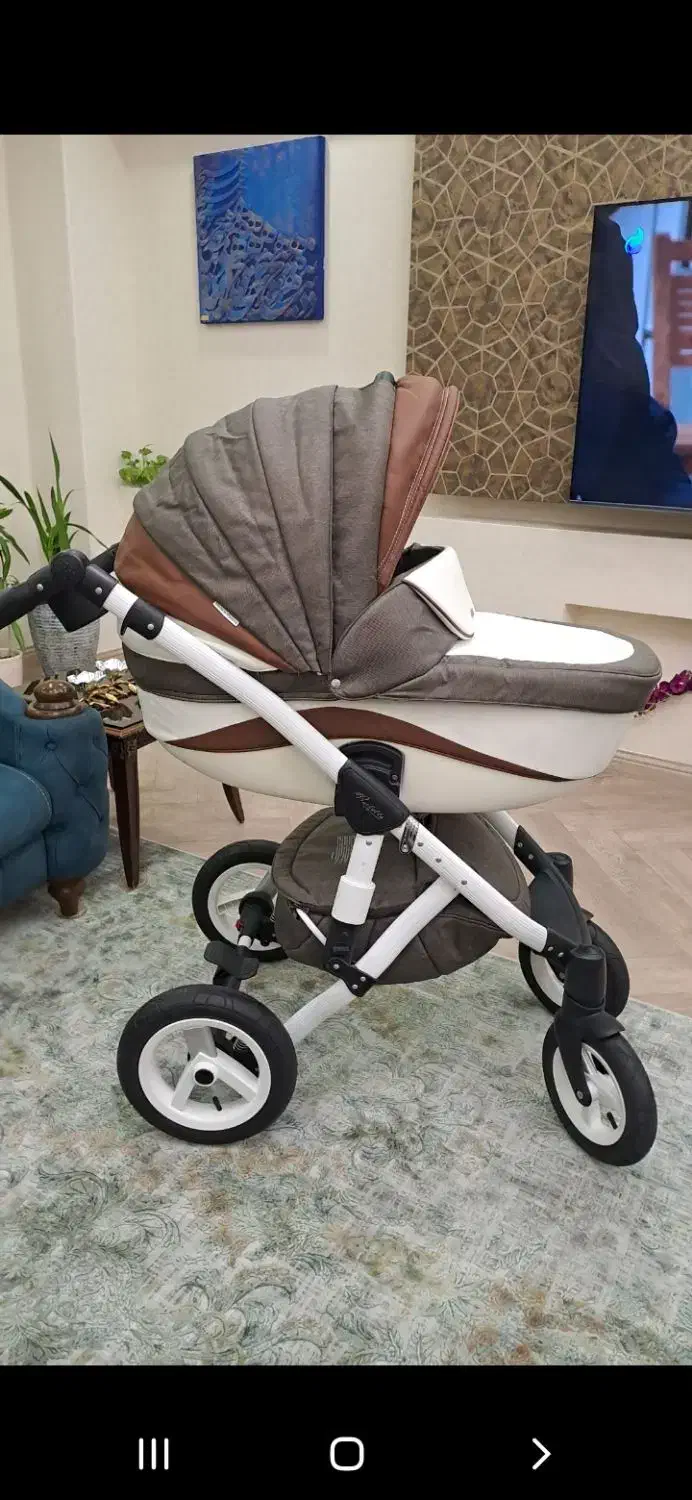 کالسکه چهار تیکه آدامکس لهستان ( اصل  )|کالسکه و لوازم جانبی|رشت, کوی حسینی|دیوار