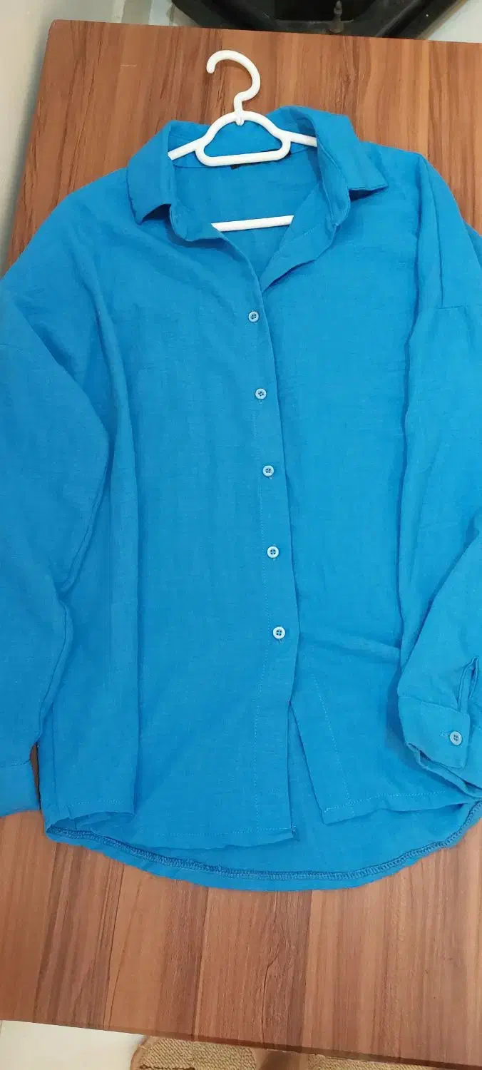 ست شومیز شلوار شال آبی خوشرنگ|لباس|اهواز, زیتون کارمندی|دیوار