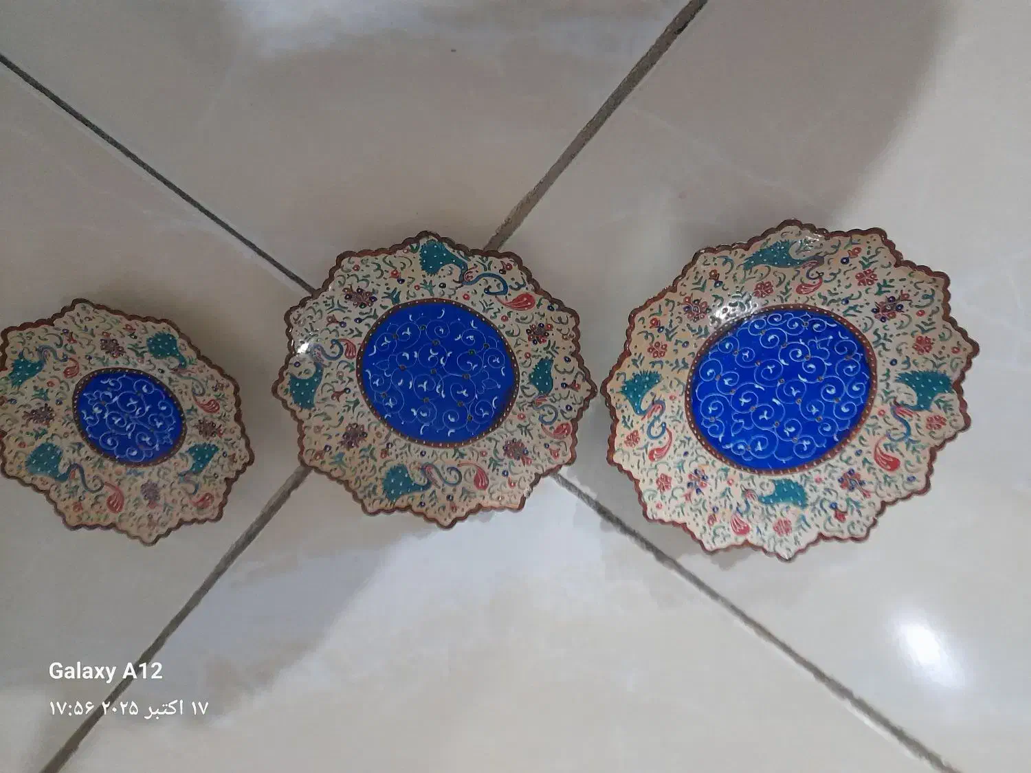 مینا کاری .سه عدد دیوار کوب . کار با دست هست|صنایع دستی و سایر لوازم تزئینی|میمه, |دیوار