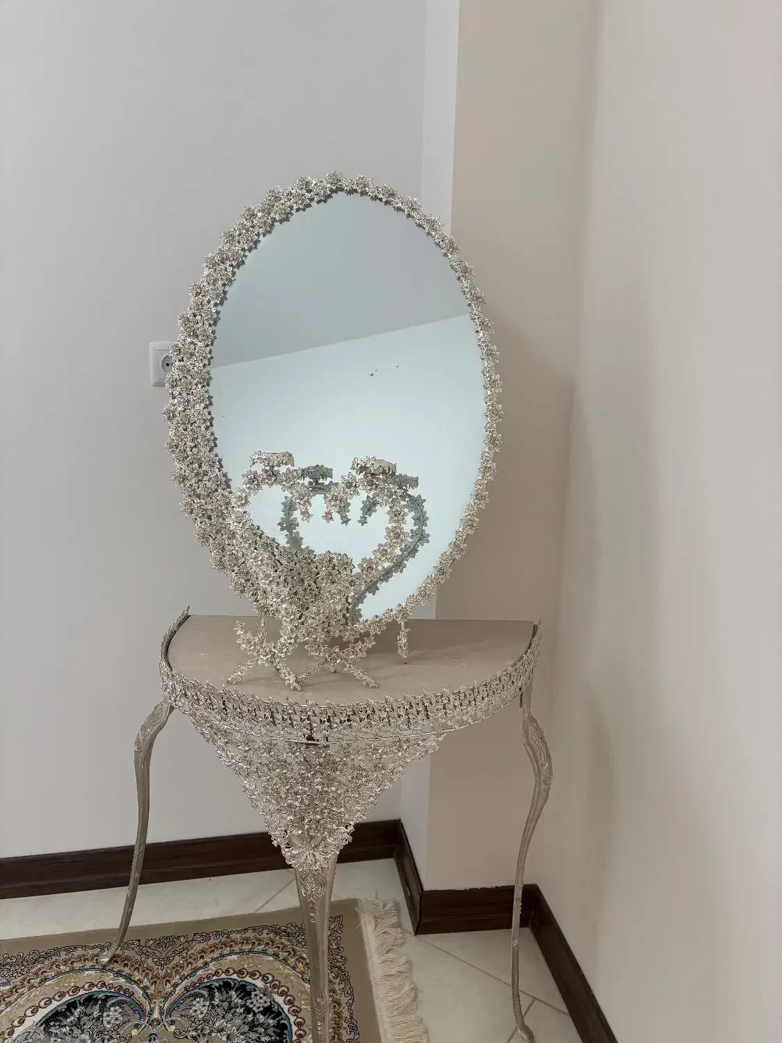 آینه شمعدان عروس|آینه|کرمان, |دیوار