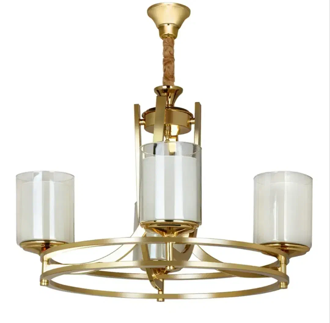 لوستر چهار شعله طلایی رنگ|لوستر و چراغ آویز|دورود, |دیوار