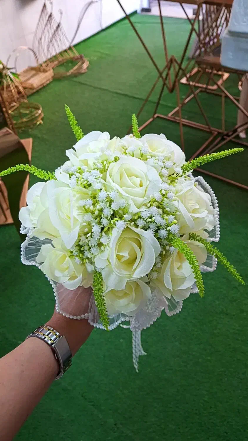دسته گل عروس|گل مصنوعی|الوند, |دیوار