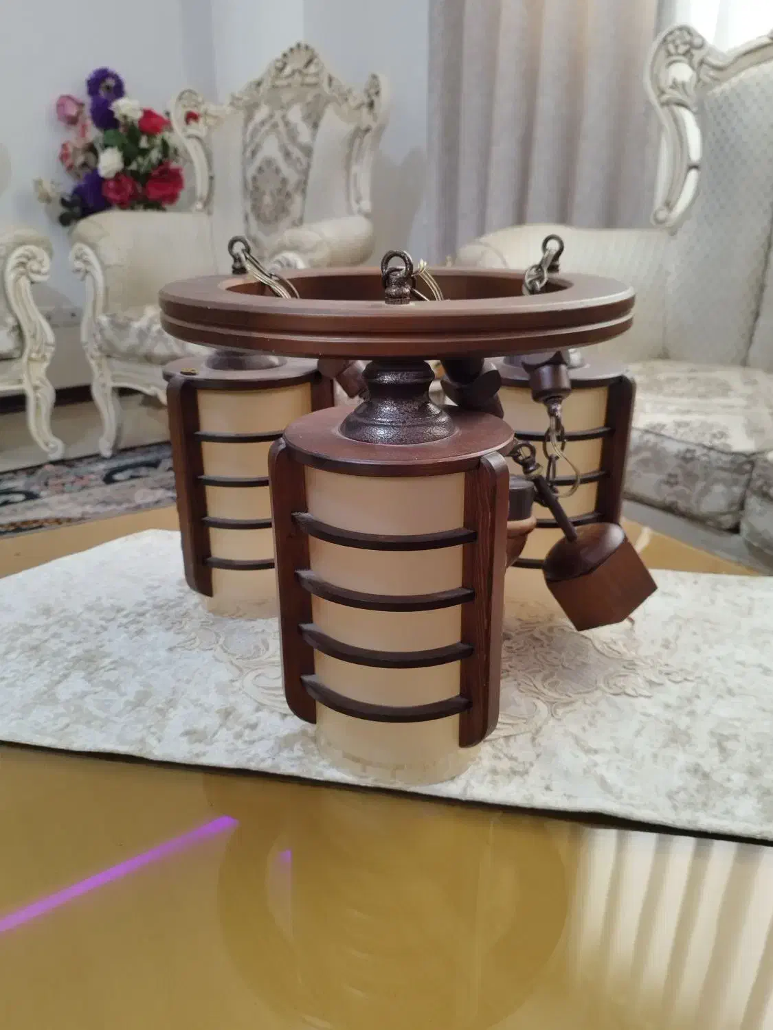 لوستر چوبی|لوستر و چراغ آویز|پردیس, فاز ۸|دیوار