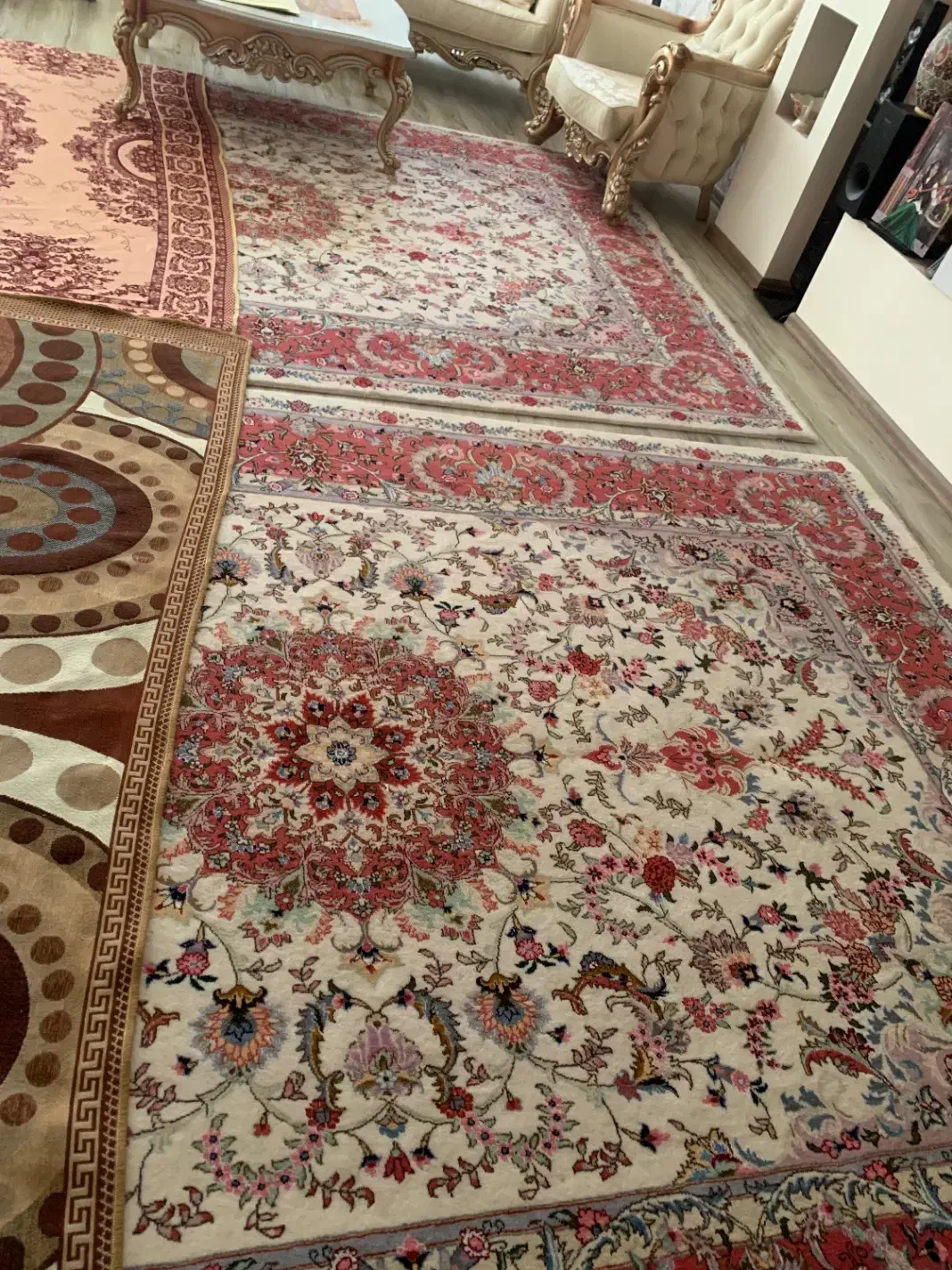 جفت فرش نه متری طبیعی|فرش|مشگین شهر, |دیوار