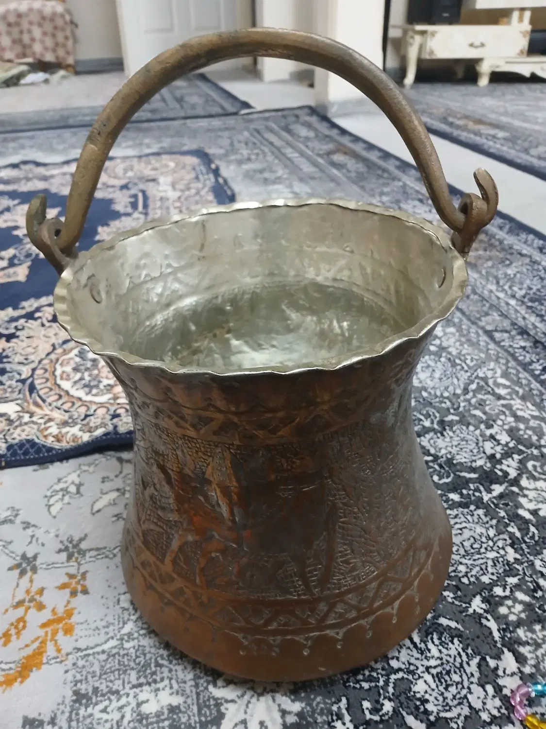 سطل مسی|کلکسیون اشیاء عتیقه|تهران, ابوذر|دیوار