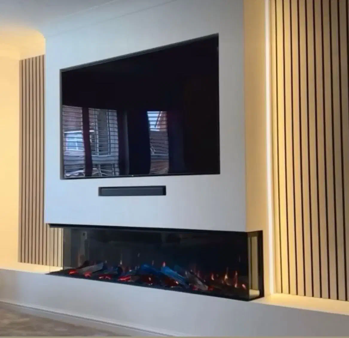 تولید کننده انواع شومینه برقی و گازی|بخاری، هیتر، شومینه|قائم‌شهر, |دیوار