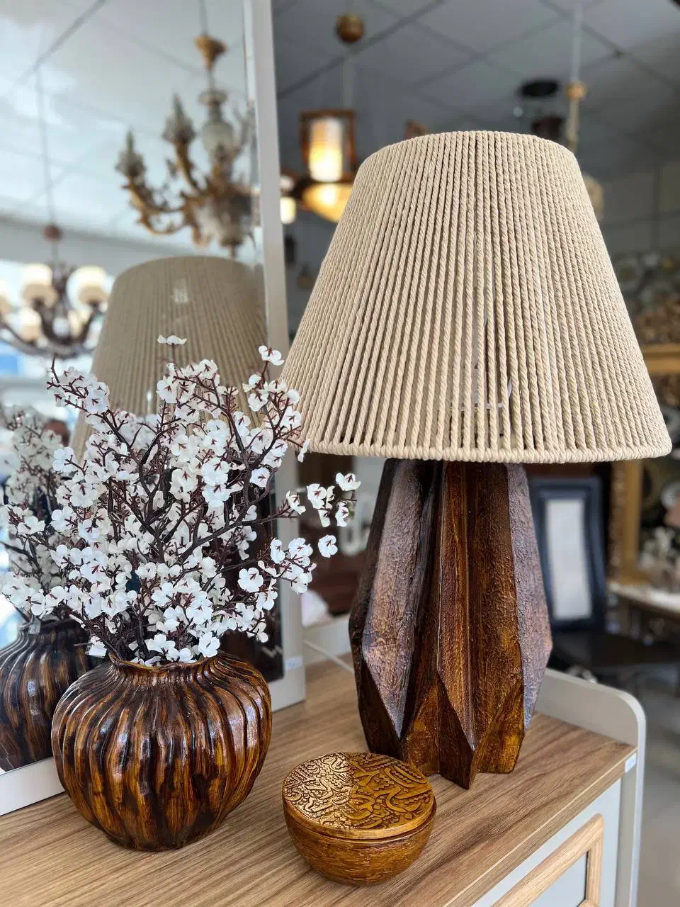 لوستر و آباژور مکرومه *گالری شیرازلوکس*|چراغ خواب و آباژور|مرودشت, ژیان|دیوار