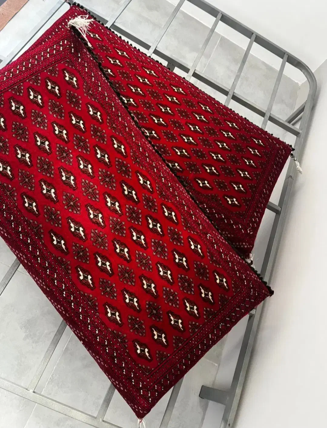 پشتی دست بافت ترکمن اصل|پشتی|کرمانشاه, |دیوار