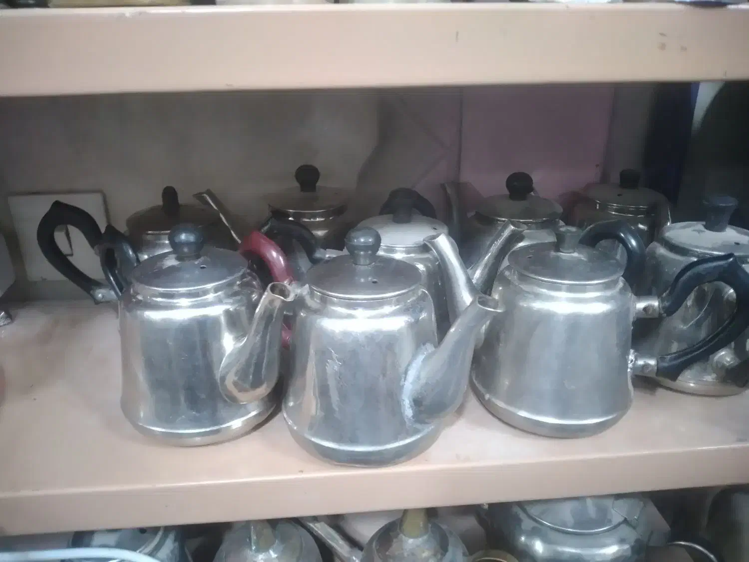 قوری برنجی روسی قدیمی|صنایع دستی و سایر لوازم تزئینی|گندمان, |دیوار