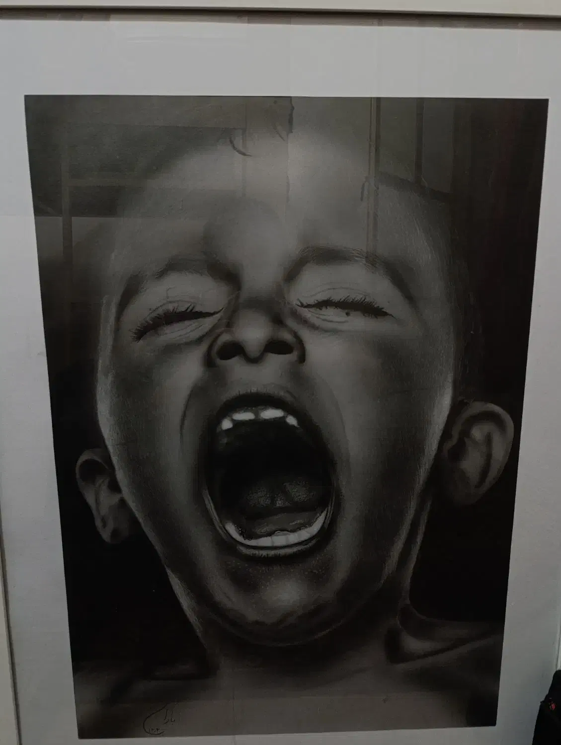 نقاشی سیاه قلم|تابلو، نقاشی، عکس|رباط‌کریم, رباط‌کریم|دیوار