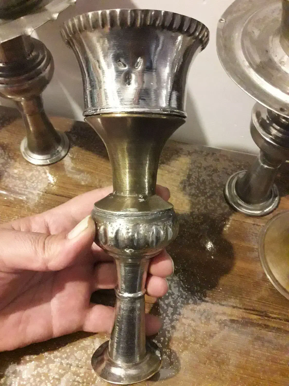 ۶ ععدد سر قلیون ورشو  برنز همش قدیمی و کلکسیونی|کلکسیون اشیاء عتیقه|اهر, |دیوار