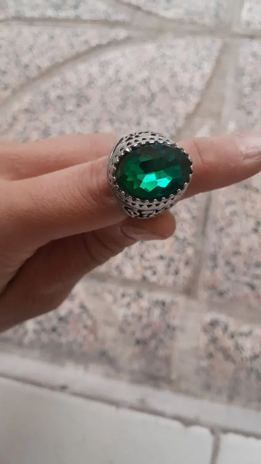 انگشتر عتیقه فیروزه و سبز|جواهرات|نسیم‌شهر, |دیوار