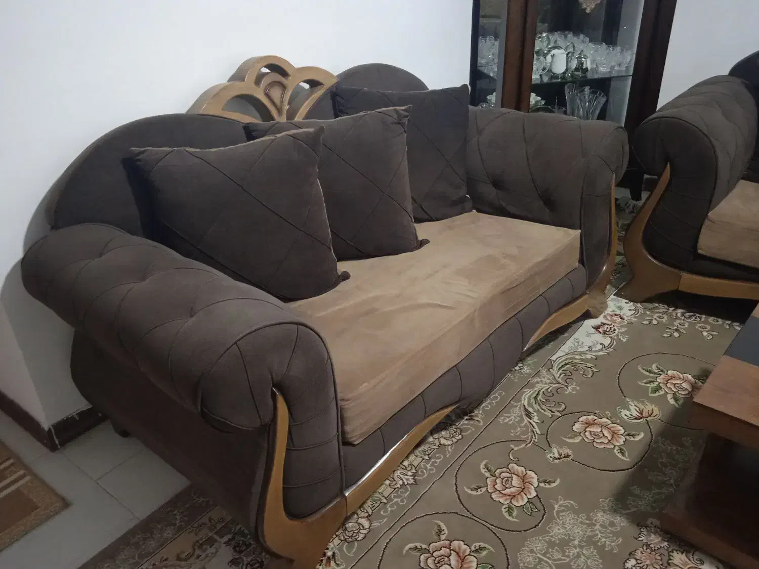 مبلمان7نفره راحتی|مبلمان خانگی و میز عسلی|نیشابور, مسکن مهر نور|دیوار