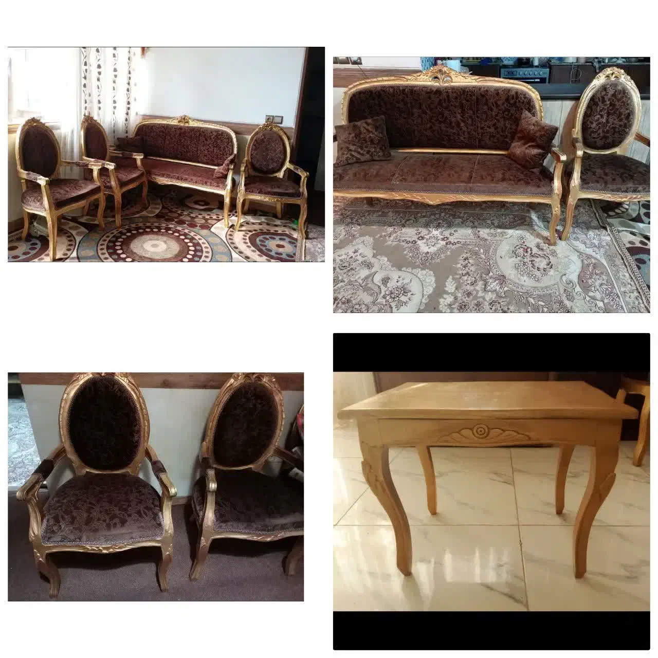 مبل سلطنتی ۸ نفره|مبلمان خانگی و میز عسلی|خمینیشهر, |دیوار