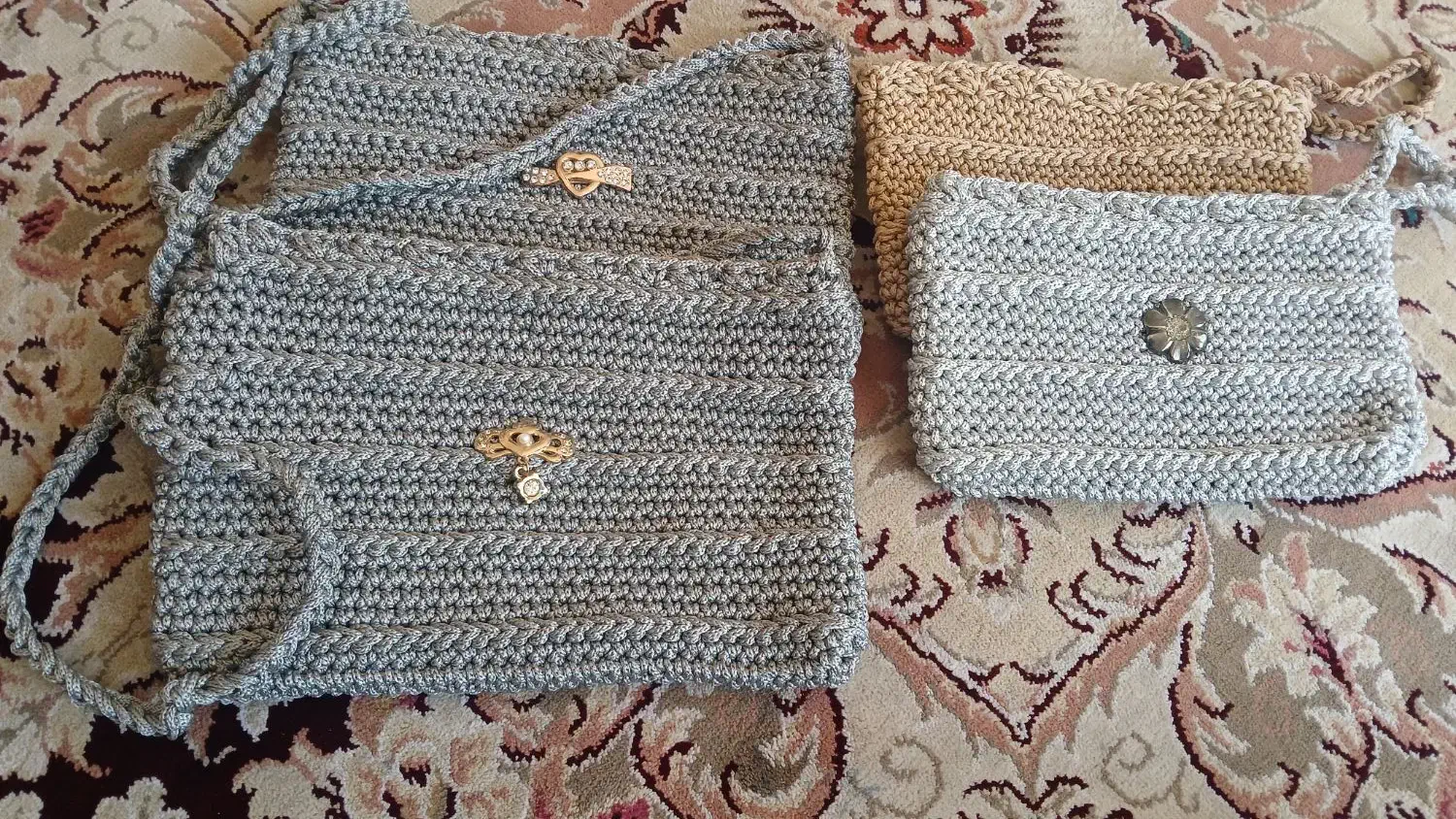 کیف بافتنی مناسب گوشی و رو دوشی|کیف، کفش، کمربند|فیروزه, |دیوار