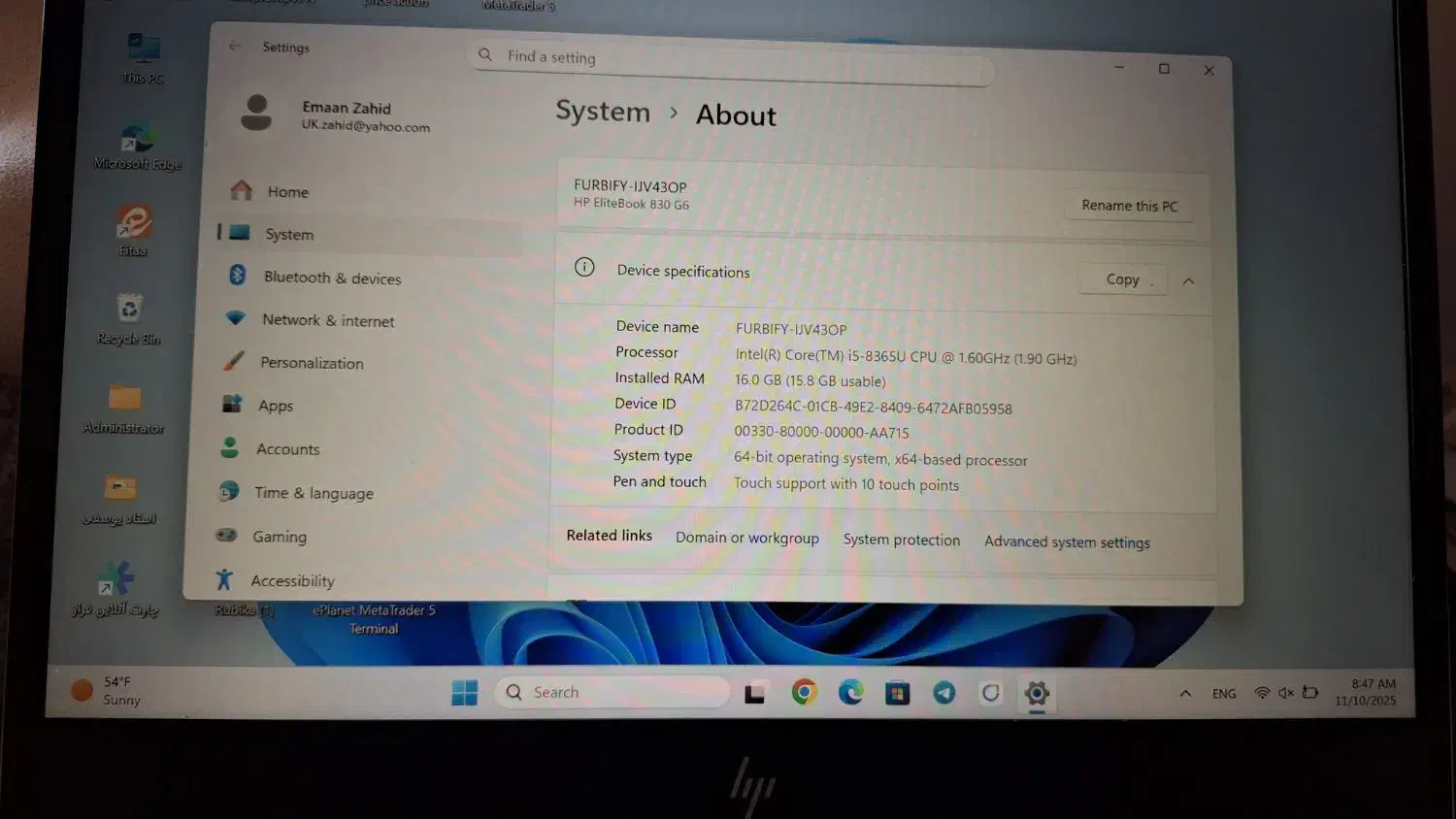 فروش لپ تاپ HP elitebook 830 G6|رایانه همراه|اسلام‌شهر, زرافشان|دیوار