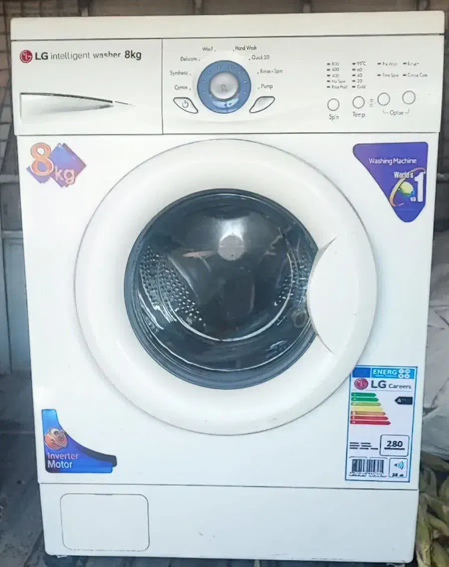 لباس شویی الجی ۸ کیلو دست دوم|ماشین لباسشویی و خشککن لباس|طرقبه, |دیوار
