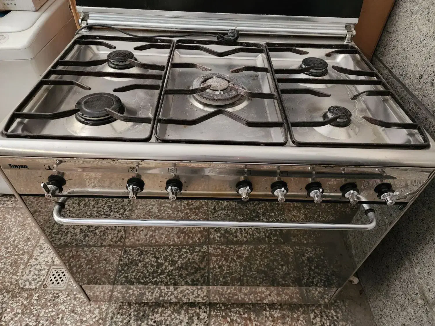 گاز پنج شعله تمام استیل فردار سینجر|اجاق گاز و لوازم برقی پختوپز|مشهد, امام رضا (ع)|دیوار