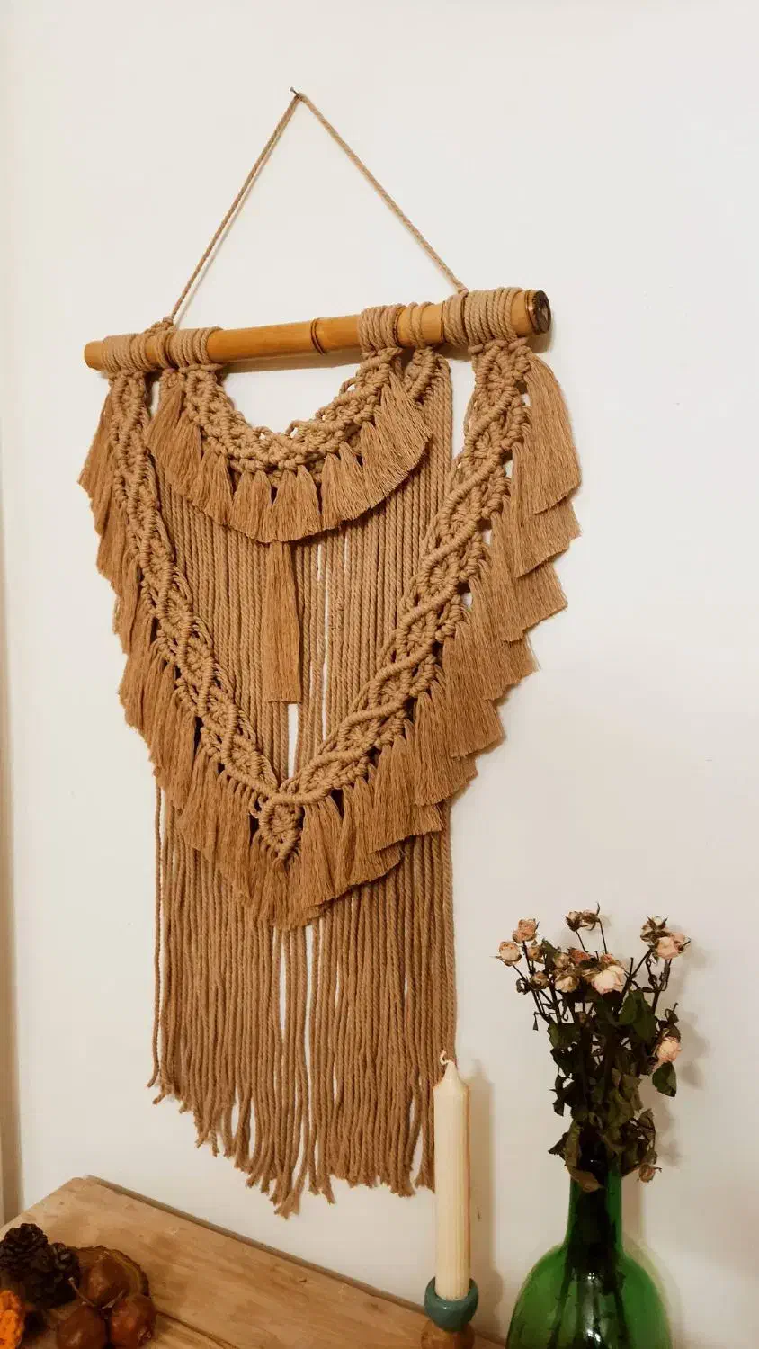 دیوارکوب مکرومه/تزیین دیوار/دکوری|تابلو، نقاشی، عکس|تهران, مینای شمالی (مخبر)|دیوار