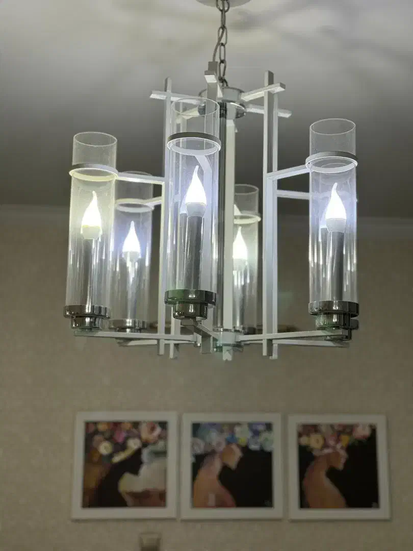 لوستر سفید مدرن|لوستر و چراغ آویز|اصفهان, جلفا|دیوار